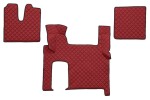 floor mat floor F-CORE, entire põrand, ECO-leather, number pc. set of. 3 pc (material - eco-leather, paint - red, automatic transmission, two drawers) MAN TGX 06.06-