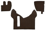 floor mat floor F-CORE RENAULT, entire põrand, ECO-leather, number pc. set of. 3 pc (material - eco-leather, paint - brown) RVI PREMIUM 2 10.05-