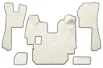 floor mat floor F-CORE SCANIA, entire põrand, ECO-leather, number pc. set of. 5 pc (material - eco-leather, paint - šampanja, manual transmission) SCANIA P,G,R,T 03.04-
