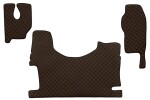 floor mat floor F-CORE MERCEDES, entire põrand, ECO-leather, number pc. set of. 3 pc (material - eco-leather, paint - brown, kaasreisija seat stable, high tunel) MERCEDES ACTROS MP2 / MP3 06.08-