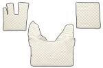 floor mat floor F-CORE DAF, entire põrand, ECO-leather, number pc. set of. 3 pc (material - eco-leather, paint - šampanja, automatic transmission) DAF XF 106 06.15-