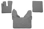 floor mat floor F-CORE DAF, entire põrand, ECO-leather, number pc. set of. 3 pc (material - eco-leather, paint - grey, automatic transmission) DAF XF 106 06.15-