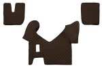 floor mat floor F-CORE IVECO, entire põrand, ECO-leather, number pc. set of. 3 pc (material - eco-leather, paint - brown, manual transmission) IVECO STRALIS 01.13-