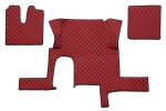floor mat floor F-CORE MAN, entire põrand, ECO-leather, number pc. set of. 3 pc (material - eco-leather, paint - red, automatic transmission, one drawer) MAN TGX 06.06-