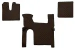 floor mat floor F-CORE MAN, entire põrand, ECO-leather, number pc. set of. 3 pc (material - eco-leather, paint - brown, two drawers, manual transmission) MAN TGX 06.06-