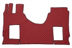 floor mat floor F-CORE MERCEDES, entire põrand, ECO-leather, number pc. set of. 1 pc (material - eco-leather, paint - red, kaasreisija seat pneumatic, cabin wide 250cm) MERCEDES ACTROS M