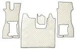 floor mat floor F-CORE SCANIA, entire põrand, ECO-leather, number pc. set of. 4pc (material - eco-leather, paint - šampanja, kaasreisija seat foldable) SCANIA L,P,G,R,S 09.16-