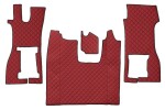 floor mat floor F-CORE SCANIA, entire põrand, ECO-leather, number pc. set of. 4pc (material - eco-leather, paint - red, kaasreisija seat foldable) SCANIA L,P,G,R,S 09.16-