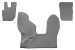 floor mat floor F-CORE DAF, entire põrand, ECO-leather, number pc. set of. 3 pc (material - eco-leather, paint - grey, automatic transmission) DAF CF 05.13-