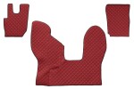 floor mat floor F-CORE DAF, entire põrand, ECO-leather, number pc. set of. 3 pc (material - eco-leather, paint - red, automatic transmission) DAF CF 05.13-