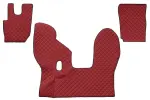 floor mat floor F-CORE DAF, entire põrand, ECO-leather, number pc. set of. 3 pc (material - eco-leather, paint - red, manual transmission) DAF CF 05.13-