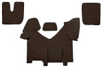floor mat floor F-CORE IVECO, entire põrand, ECO-leather, number pc. set of. 4pc (material - eco-leather, paint - brown, automatic transmission, version külmkapiga) IVECO STRALIS 01.13-