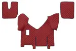 floor mat floor F-CORE IVECO, entire põrand, ECO-leather, number pc. set of. 4pc (material - eco-leather, paint - red, manual transmission, version külmkapiga) IVECO STRALIS 01.13-