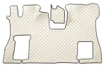 floor mat floor F-CORE SCANIA, entire põrand, ECO-leather, number pc. set of. 2pc (material - eco-leather, paint - šampanja, kaasreisija seat foldable, flat põrand) SCANIA L,P,G,R,S 09.16-