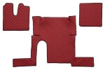 floor mat floor F-CORE MAN, entire põrand, ECO-leather, number pc. set of. 3 pc (material - eco-leather, paint - red, one drawer, manual transmission) MAN TGX 06.06-