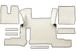 floor mat floor F-CORE, entire põrand, ECO-leather, number pc. set of. 7 pc (material - eco-leather, paint - šampanja, automatic transmission, two drawers)