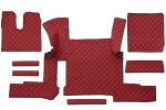 floor mat floor F-CORE, entire põrand, ECO-leather, number pc. set of. 7 pc (material - eco-leather, paint - red, automatic transmission, two drawers)