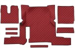 floor mat floor F-CORE, entire põrand, ECO-leather, number pc. set of. 7 pc (material - eco-leather, paint - red, automatic transmission, one drawer)