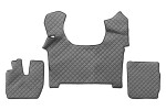 floor mat floor F-CORE, entire põrand, number pc. set of. 3 pc (material - eko-leather tepitud, paint - grey, transmission automatic) suitable for: IVECO S-WAY 07.19-