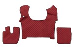 floor mat floor F-CORE, entire põrand, number pc. set of. 3 pc (material - eko-leather tepitud, paint - red, transmission automatic) suitable for: IVECO S-WAY 07.19-