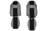 Seat cover seat Elegance (grey, material eko-leather, velour, series ELEGANCE) MERCEDES ACTROS MP2 / MP3 06.08-