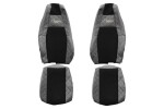 Seat cover seat Elegance (grey, material eko-leather, series ELEGANCE, integrated zagłowek kaasreisija; integrated headrest driver) SCANIA L,P,G,R,S 09.16-
