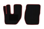floor mat floor F-CORE VOLVO, autojuht + kaasreisija, VELOUR, number pc. set of. 2pc (material - velour, paint - red) VOLVO FH12, FH16 08.93-