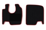 floor mat floor F-CORE MERCEDES, autojuht + kaasreisija, VELOUR, number pc. set of. 2pc (material - velour, paint - red) MERCEDES ATEGO, ATEGO 2, ATEGO 3, AXOR 01.98-