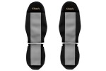 Seat cover seat Classic (grey, material velour, series CLASSIC, belt autojuht montowany poza fotelem, belt reisija montowany poza fotelem) VOLVO FH, FH 16, FH 16 II, FH II, FL II, FM 01.03-