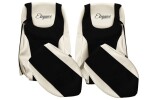 Seat cover seat ELEGANCE S (šampanja, material eko-leather smooth / velour, EURO 6) suitable for: DAF XF 105, XF 106 10.12-