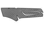 Dashboard mat grey, ECO-leather quilted, ECO-LEATHER Q fits: SCANIA L,P,G,R,S 09.16-