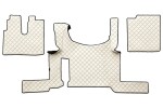 floor mats F-CORE, set kuuluvate tükkide number 3 szt. (material - eco-leather tepitud, paint - šampanja, automatic transmission; clutch plate puudu) suitable for: MAN TGX II 02.20-