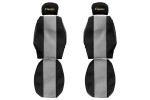 PS02, Seat cover seat - Classic, MAN F 2000 L 2000 - (2 belts) grey