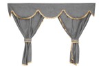 XC13, truck curtains ,sunshades - Classic (5in1), MAN TGA & TGX - cabin XXL grey