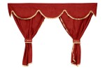 XC13, truck curtains ,sunshades - Classic (5in1), MAN TGA & TGX - cabin XXL red