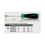 TOPTUL Slotted screwdriver 8.0, length: 175mm, handle reinforced