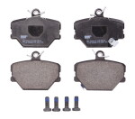 Klocek hamulcowy set przód (z akustycznym czujnikiem zużycia; ze żrubami prowadzącymi zacisku hamulcowego) SMART CABRIO, CITY-COUPE, CROSSBLADE, FORTWO, ROADSTER 0.6-Electric 07.98-