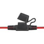 fuse holder type:mini strip fuse max 20A, paint black, quantity pc: 10pc.