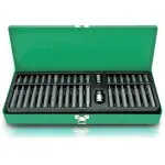 TOPTUL screwdriver adapters combined 1/2", 3/8", set 40 pc., metal case