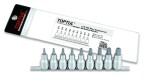 TOPTUL Receptacles TORX TAMPER, 1/2", on plate, T20,T25,T27,T30,T40,T45,T50,T55,T60