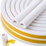 window- and door seal epdm d-profile 9*7.5mm white 100m keltin
