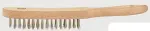 TOPTUL wire brush , puukäepidemega, 3 rows length 290mm
