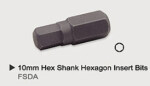 TOPTUL screwdriver bit hex, : 10mmx12