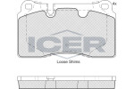 ICER Brake Pad Set,  disc brake 181789