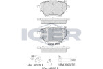ICER Brake Pad Set,  disc brake 182162