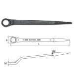 single-sided 45° angled ring spanner with pointed tip
