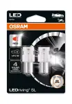 led (blister 2pcs) p21w 12v 1.9w ba15s no certificate ledriving sl, red