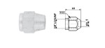 head brake pipe nut 3/8X24