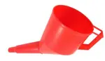 funnel angled with a sieve