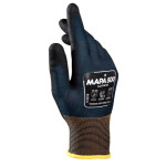 Protective gloves, protective gloves MAPA 500, NITRYL GRIP&PROOF, size: 10, 12 pairs, colour: black, durability: CAT 3; EN 388 4121A; EN 407 X1XXXX; EN 420:2003+A1:2009, how to use: reusable